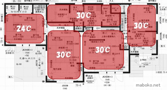 一条工務店　床暖房　設定温度